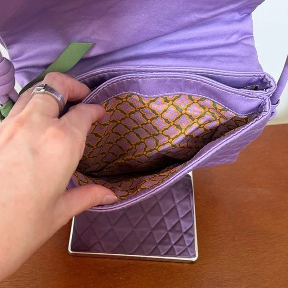 Vera Bradley Quilted Purple Crossbody Bag - Picture 6 of 10